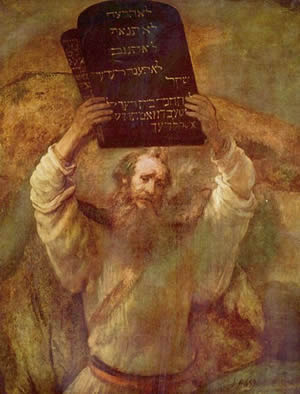 Рембрандт. Моисей со скрижалями